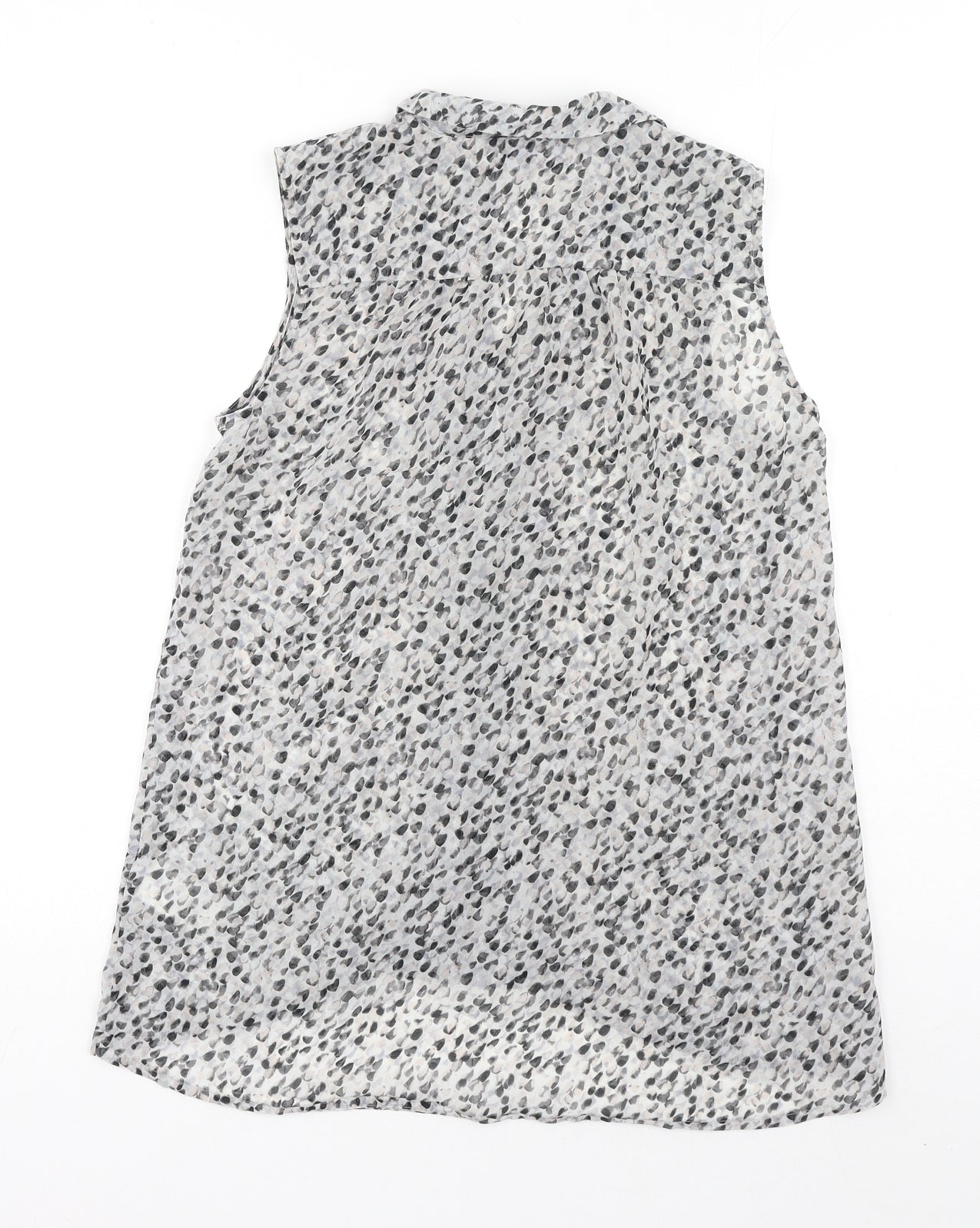Womens UK Size 6 H&M Grey Basic Button-Up