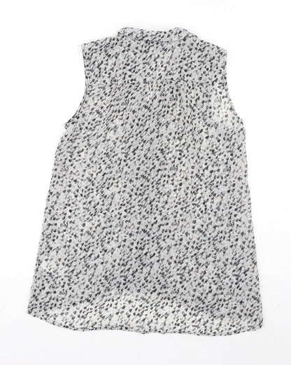 Womens UK Size 6 H&M Grey Basic Button-Up