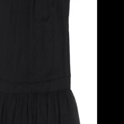 H&M Womens Black Polyester Fit & Flare Size 10 Scoop Neck Pullover