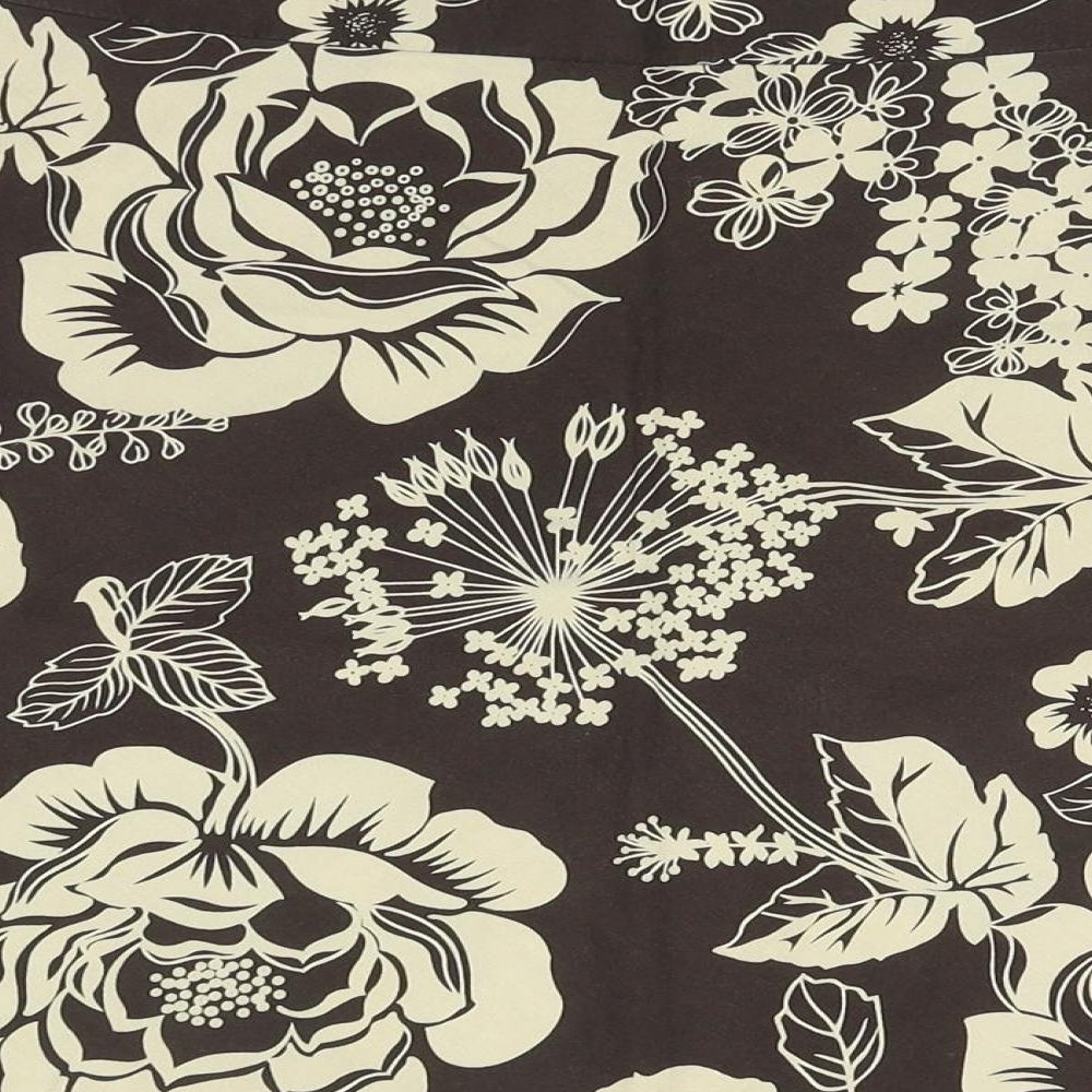 Old Navy Womens Brown Floral Cotton Flare Skirt Size 6 Zip