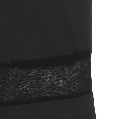 Missguided Womens Black Viscose Bodycon Size 10 Scoop Neck Pullover - Mesh Panels
