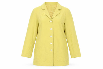 Womens UK Size 14 Monsoon Yellow Pea Coat