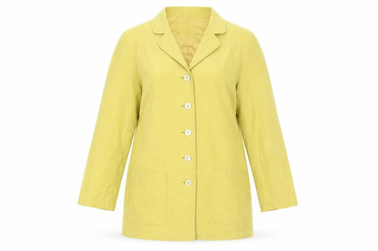 Womens UK Size 14 Monsoon Yellow Pea Coat