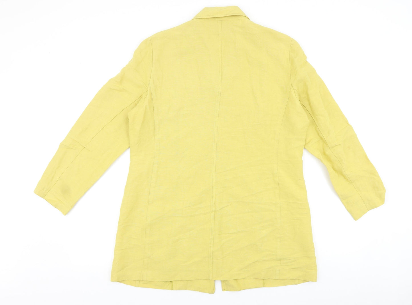 Womens UK Size 14 Monsoon Yellow Pea Coat