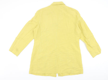 Womens UK Size 14 Monsoon Yellow Pea Coat