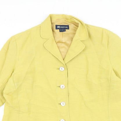 Womens UK Size 14 Monsoon Yellow Pea Coat