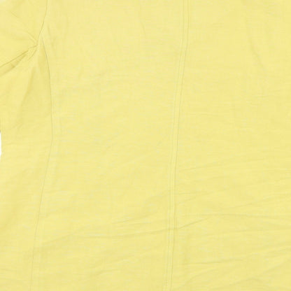 Womens UK Size 14 Monsoon Yellow Pea Coat