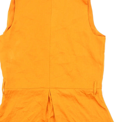 Womens UK Size 10 Marks and Spencer Orange Basic Blouse