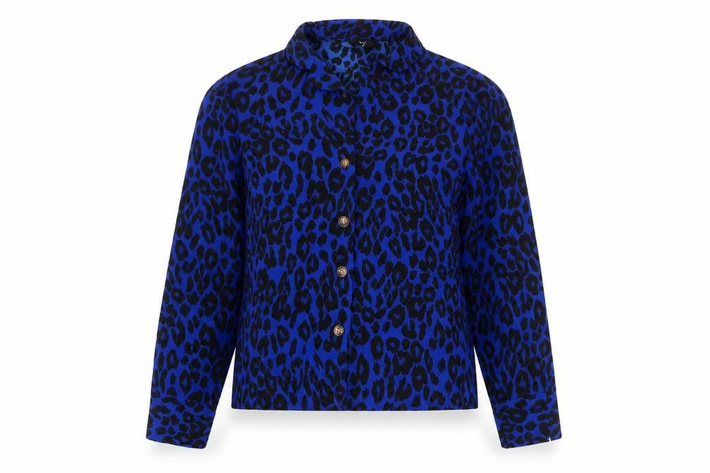 Womens UK Size 10 New Look Blue Basic Button-Up