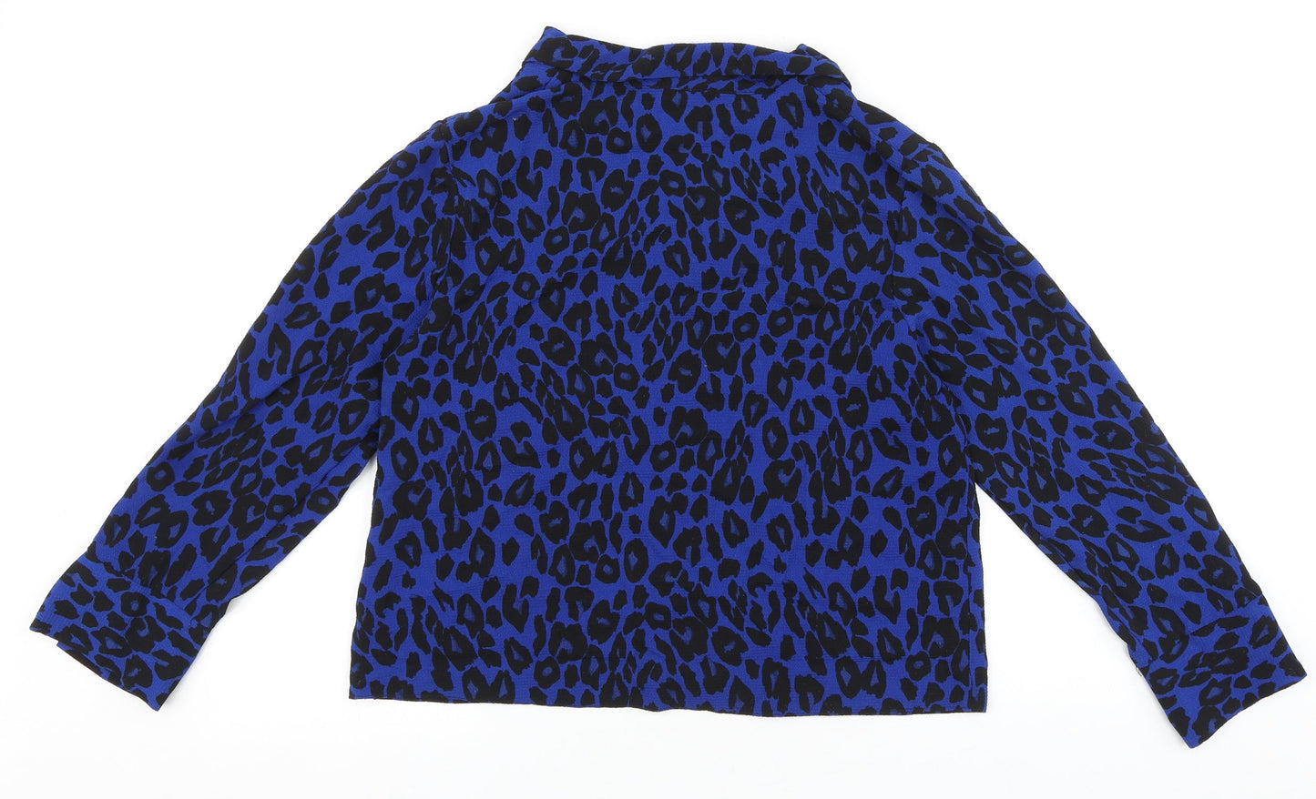 Womens UK Size 10 New Look Blue Basic Button-Up