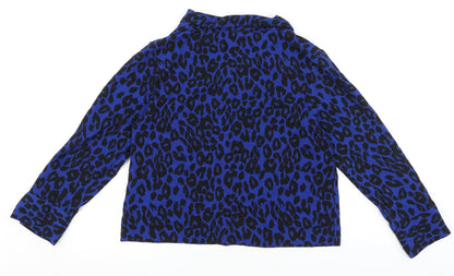 Womens UK Size 10 New Look Blue Basic Button-Up