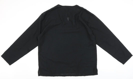 Womens UK Size L Preworn Black Basic Blouse