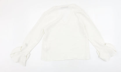 Womens UK Size XS Zara White Basic Blouse