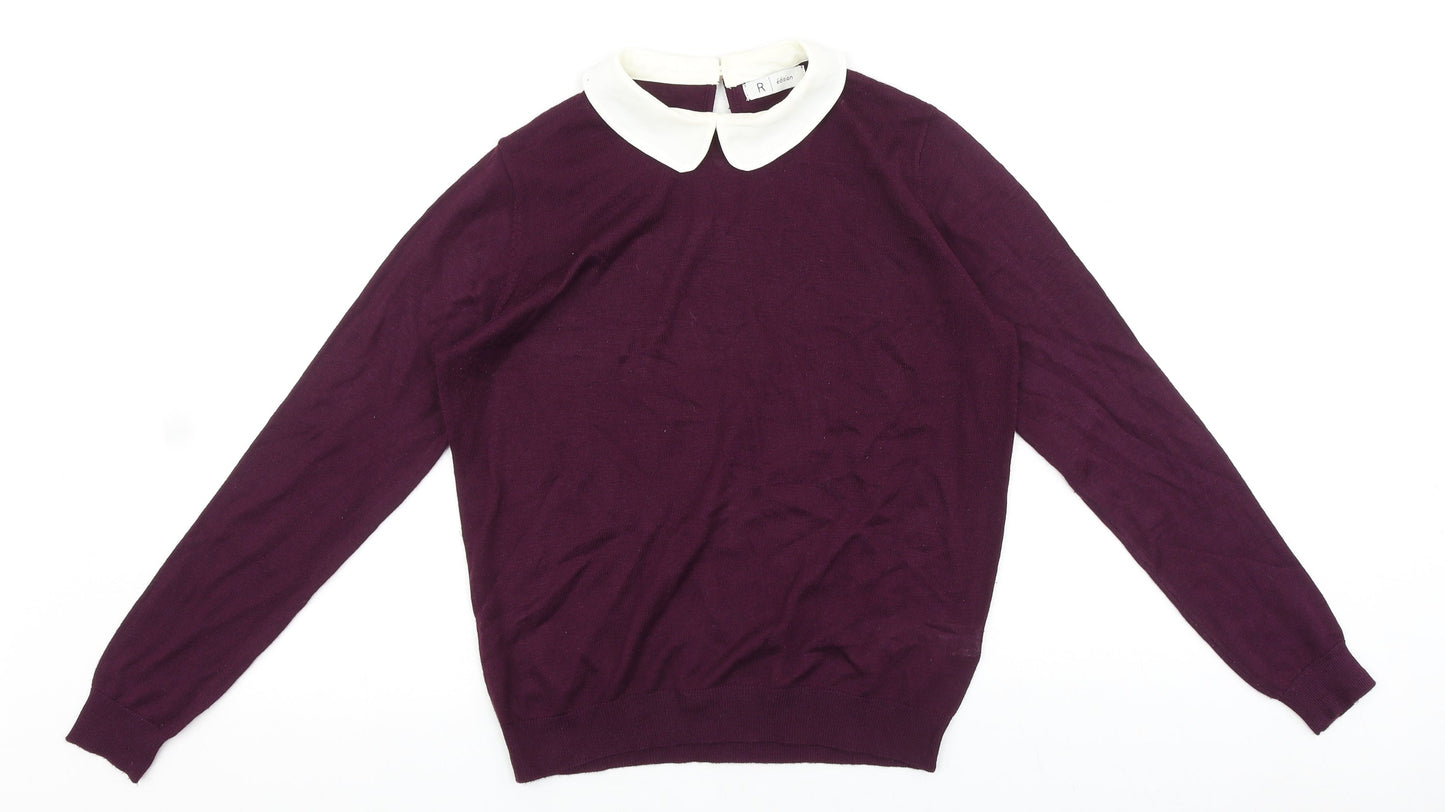 Womens UK Size S R Edition Purple Pullover Jumper