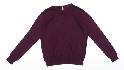 Womens UK Size S R Edition Purple Pullover Jumper