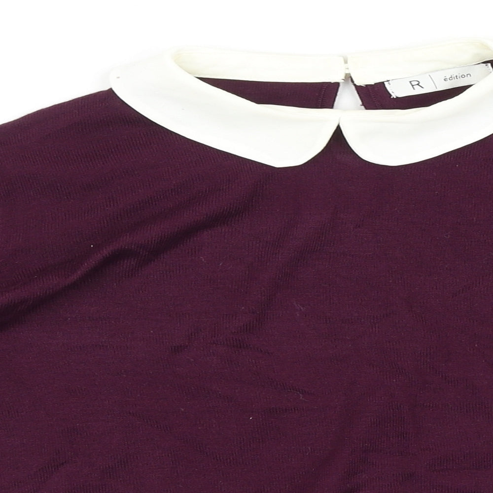Womens UK Size S R Edition Purple Pullover Jumper
