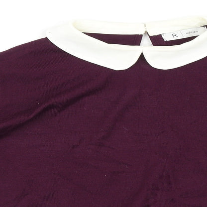 Womens UK Size S R Edition Purple Pullover Jumper