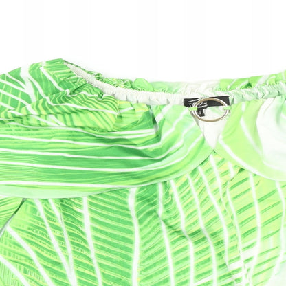 Womens UK Size 10 Star Green Basic Blouse