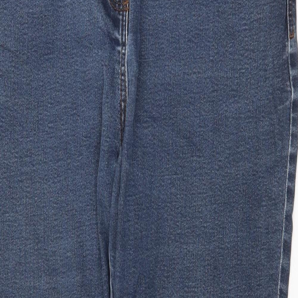 M&Co Womens Blue Polyester Skinny Jeans Size 14 Regular Zip