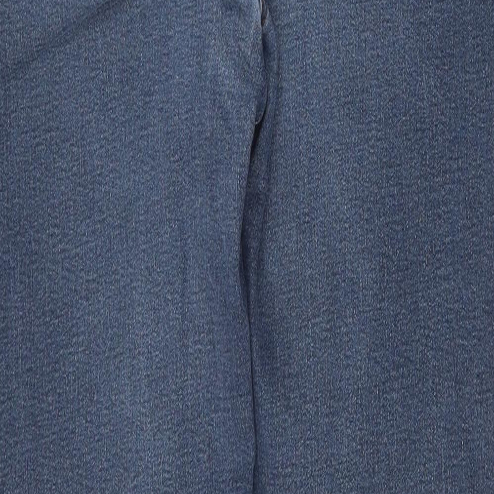 M&Co Womens Blue Polyester Skinny Jeans Size 14 Regular Zip