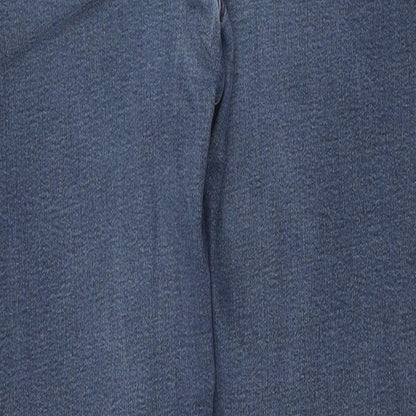 M&Co Womens Blue Polyester Skinny Jeans Size 14 Regular Zip