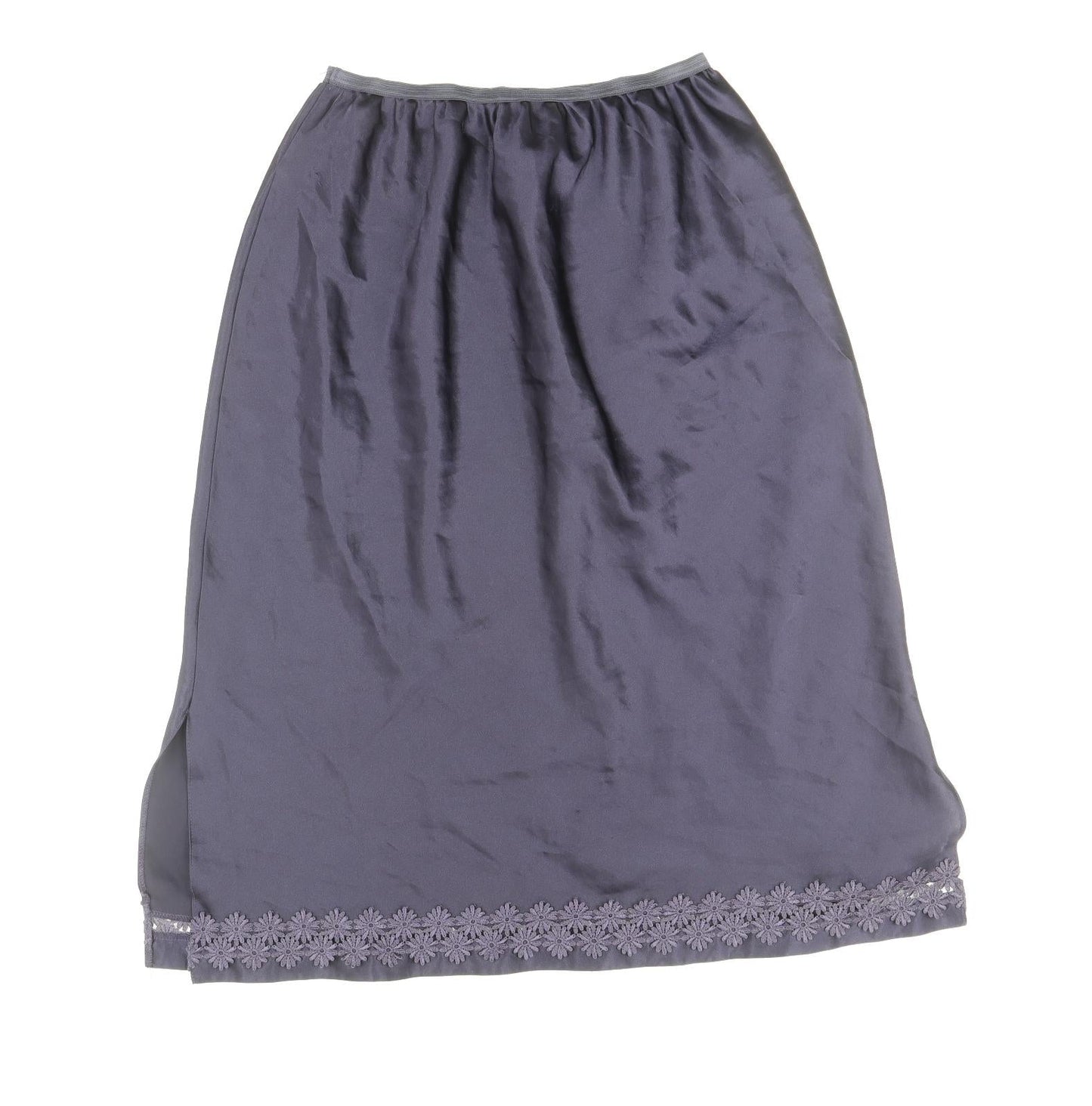 Marks and Spencer Womens Purple Floral Polyester Pettiskirt Skirt Size 12