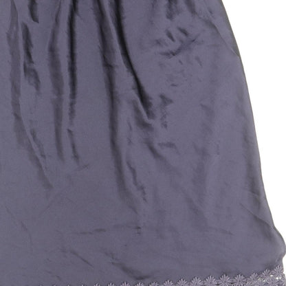 Marks and Spencer Womens Purple Floral Polyester Pettiskirt Skirt Size 12