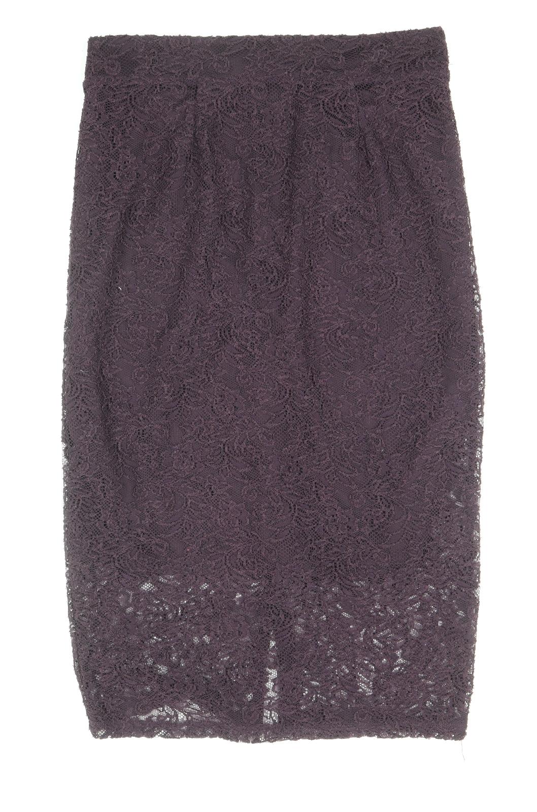 NEXT Womens Purple Floral Polyester Straight & Pencil Skirt Size 10 Zip