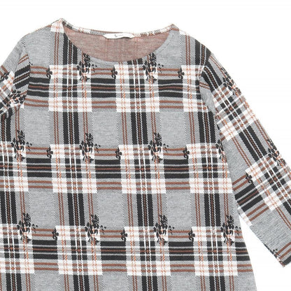 TU Womens Multicoloured Geometric Polyester A-Line Size 14 Round Neck Pullover