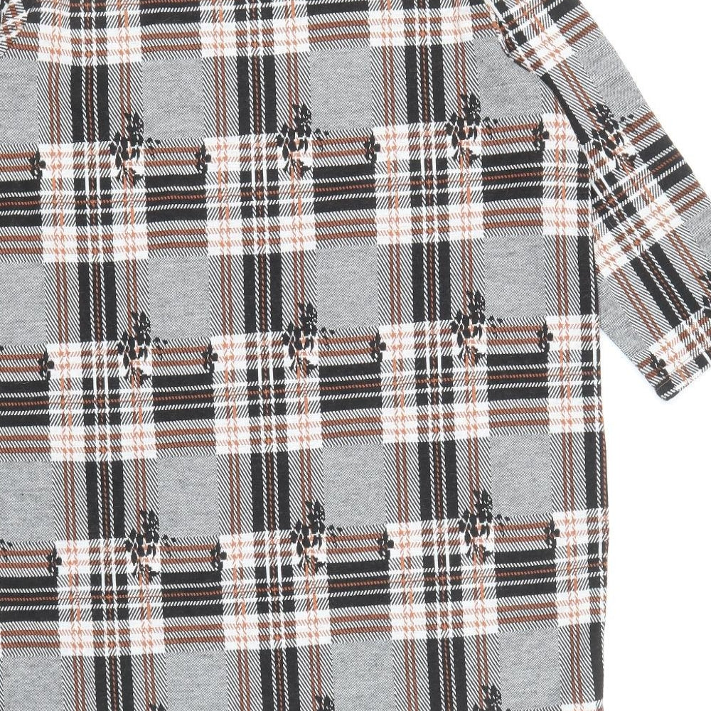 TU Womens Multicoloured Geometric Polyester A-Line Size 14 Round Neck Pullover