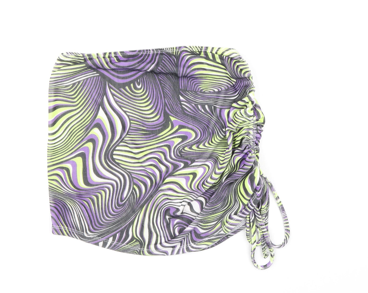 Motel Womens Multicoloured Geometric Polyester Bandage Skirt Size S