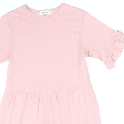 Missguided Womens Pink Polyester Fit & Flare Size 10 Round Neck Pullover