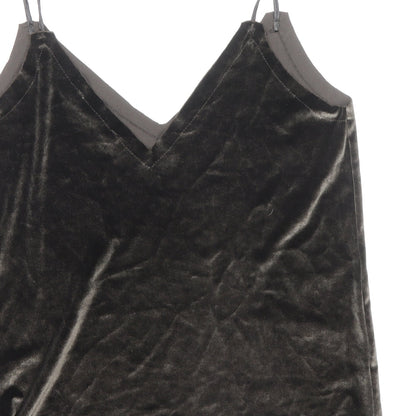 Pull&Bear Womens Brown Polyester Basic Tank Size S V-Neck