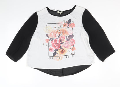 Womens UK Size 18 Preworn Black Basic Blouse