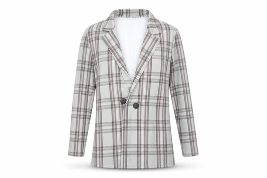 PRETTYLITTLETHING Womens Grey Geometric Pea Coat Jacket Size 6