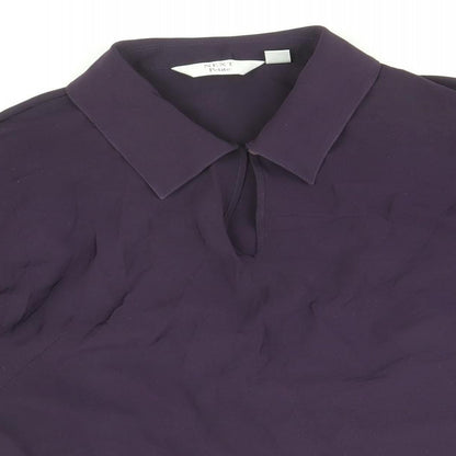 Womens UK Size 12 NEXT Purple Basic Blouse