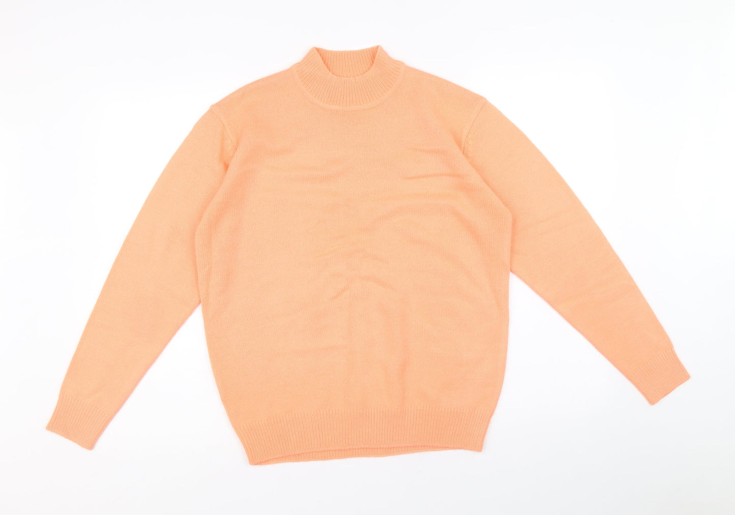 Damart Womens Pink Mock Neck Acrylic Pullover Jumper Size 10 - Size 10-12