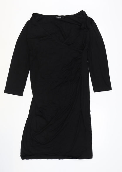 Body Flirt Womens Black Viscose Bodycon Size M V-Neck Pullover