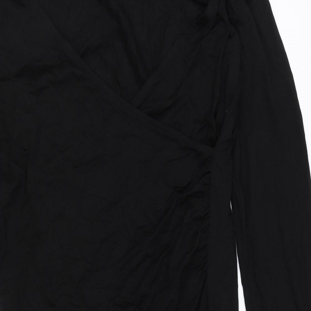 Body Flirt Womens Black Viscose Bodycon Size M V-Neck Pullover