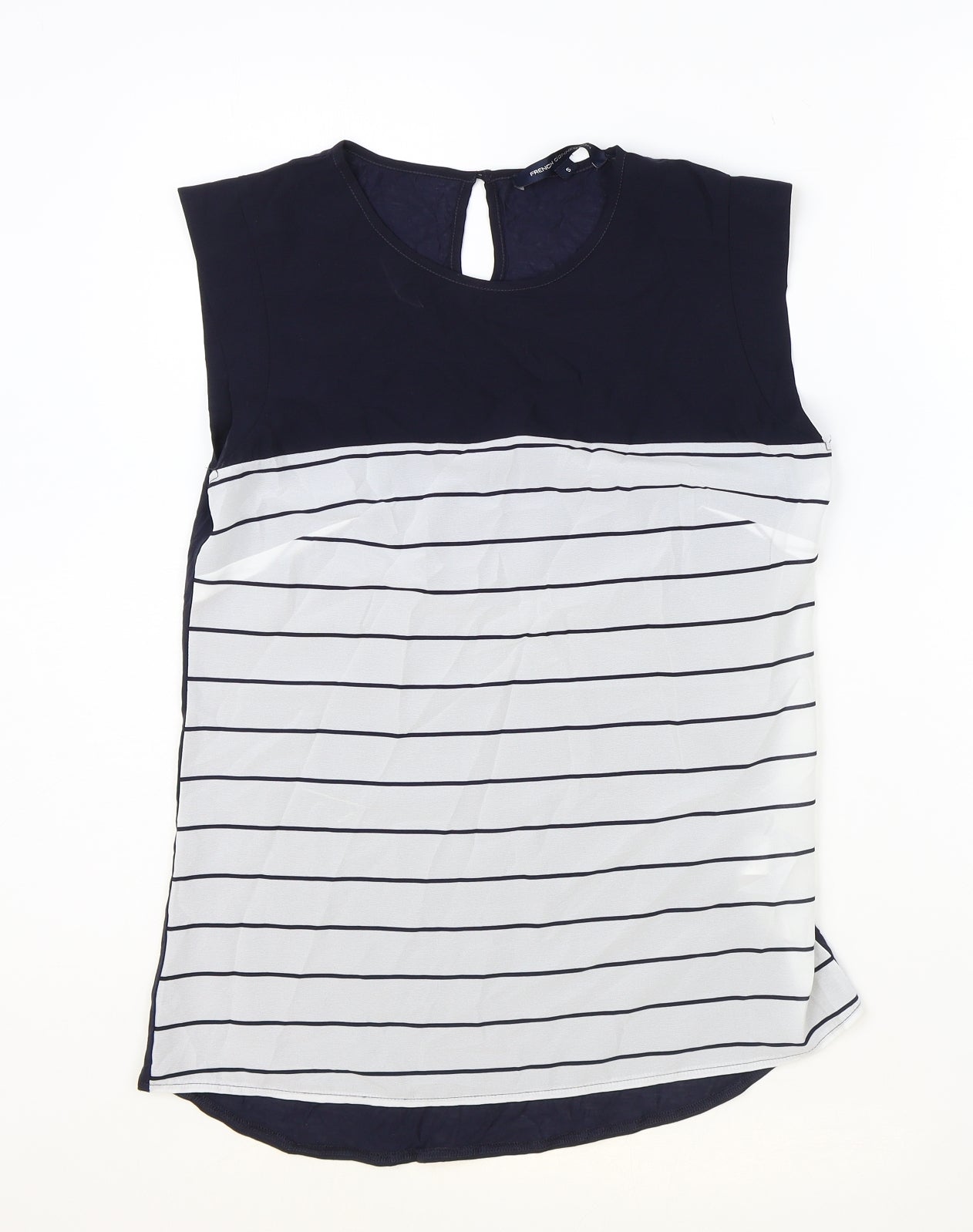 Womens UK Size S French Connection Black Basic Tank
