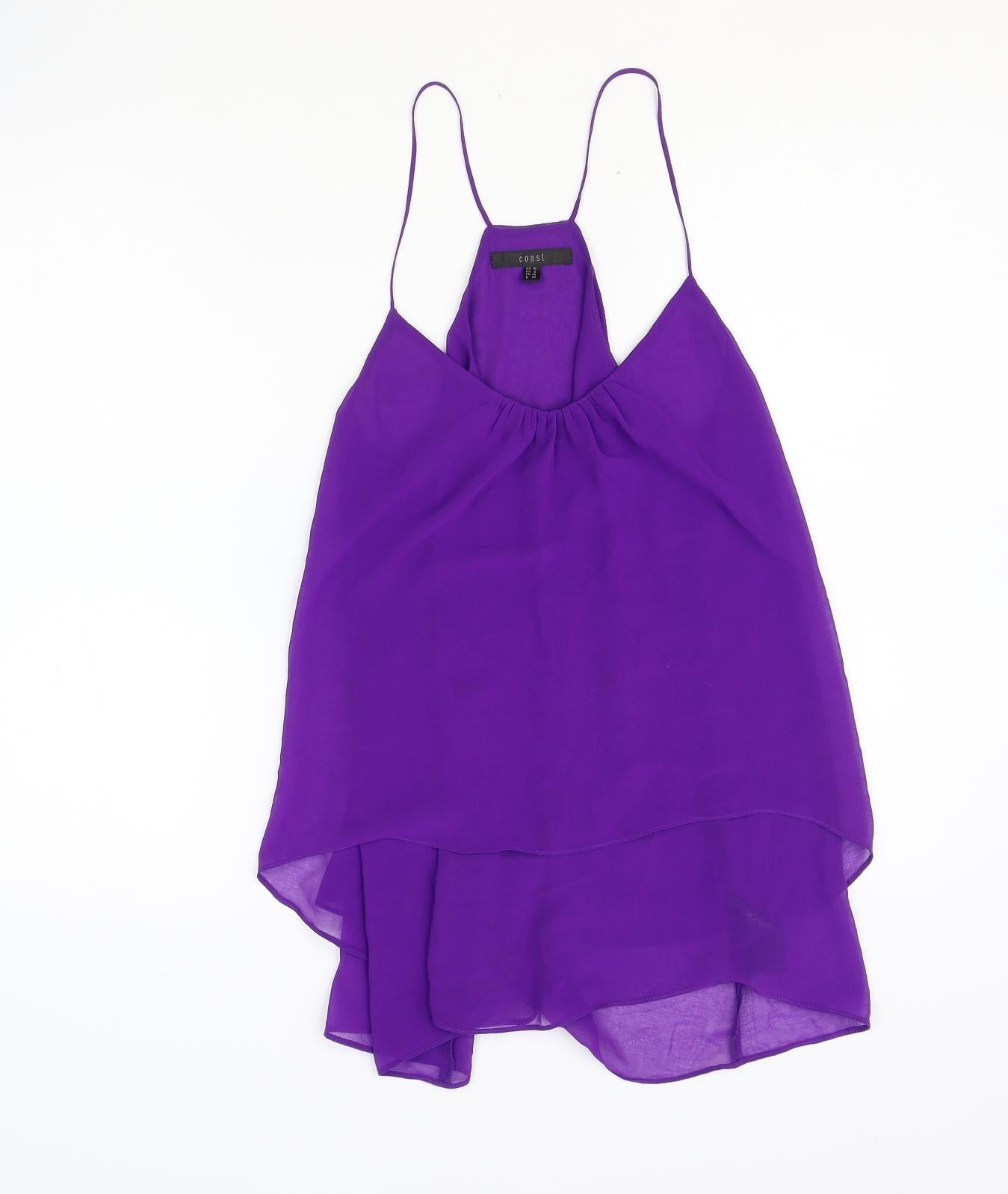 Womens UK Size 10 Coast Purple Camisole Tank