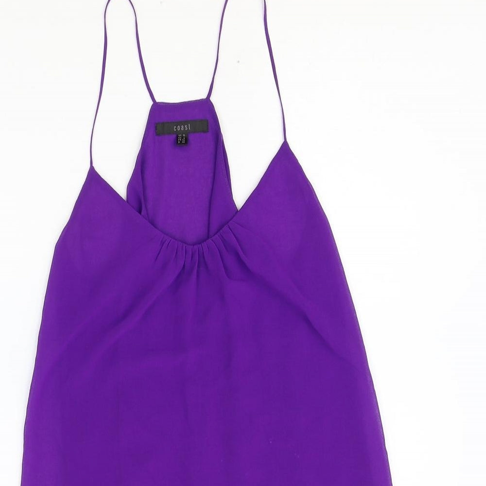 Womens UK Size 10 Coast Purple Camisole Tank