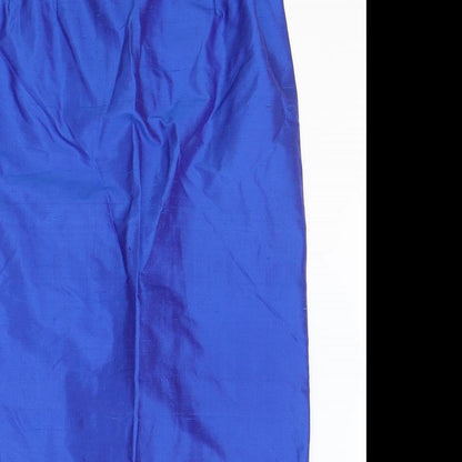 Monsoon Womens Blue Polyester Straight & Pencil Skirt Size 28 in Zip