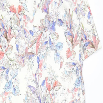 Marks and Spencer Womens Multicoloured Geometric Polyester Shift Size 12 Off the Shoulder Pullover
