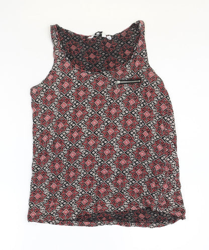 Womens UK Size 10 New Look Multicoloured Basic Tank