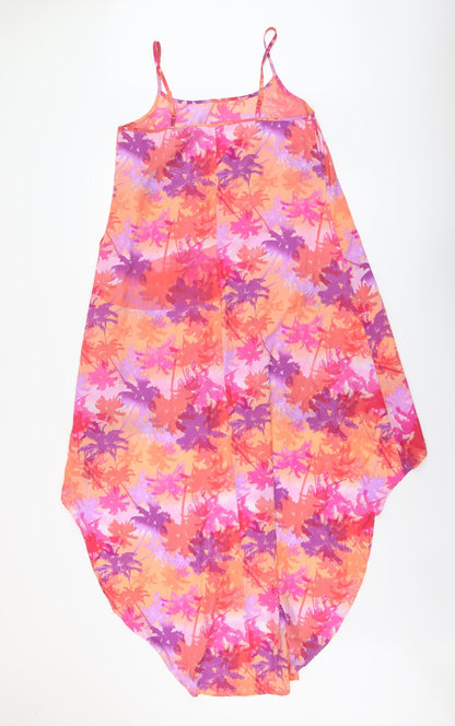 Papaya Womens Multicoloured Floral Polyester Trapeze & Swing Size M Square Neck Pullover