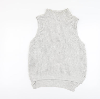 Womens UK Size 6 Warehouse Grey Vest Jumper
