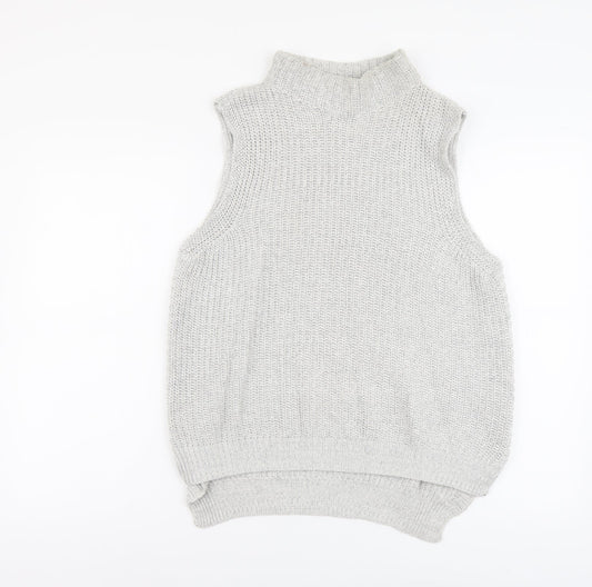 Womens UK Size 6 Warehouse Grey Vest Jumper