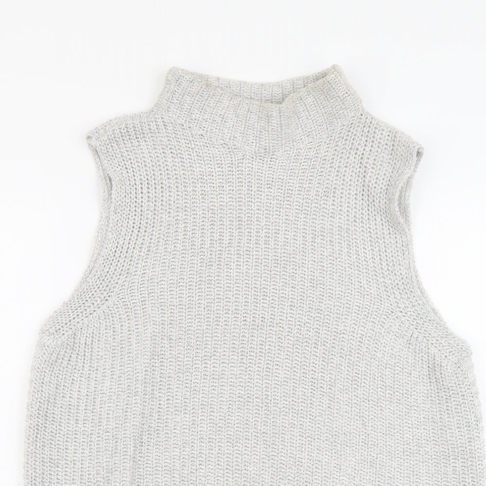 Womens UK Size 6 Warehouse Grey Vest Jumper