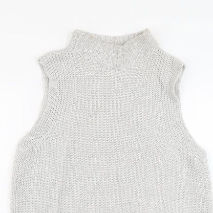 Womens UK Size 6 Warehouse Grey Vest Jumper